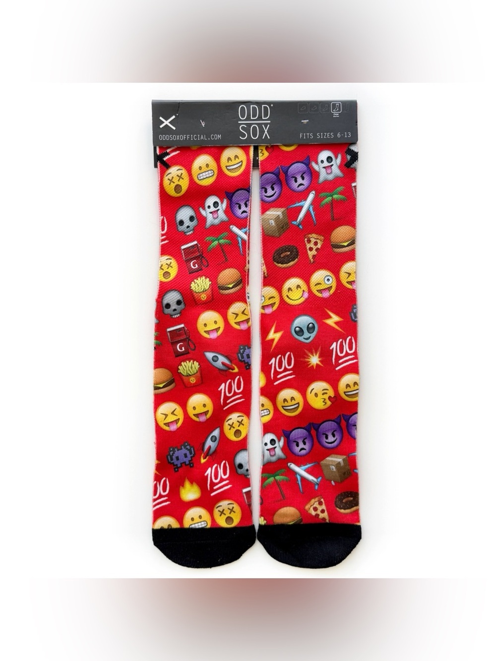 Odd Sox Emoji Crew Socks Smiley Faces Food Alien Mens Womens Novelty Gift
